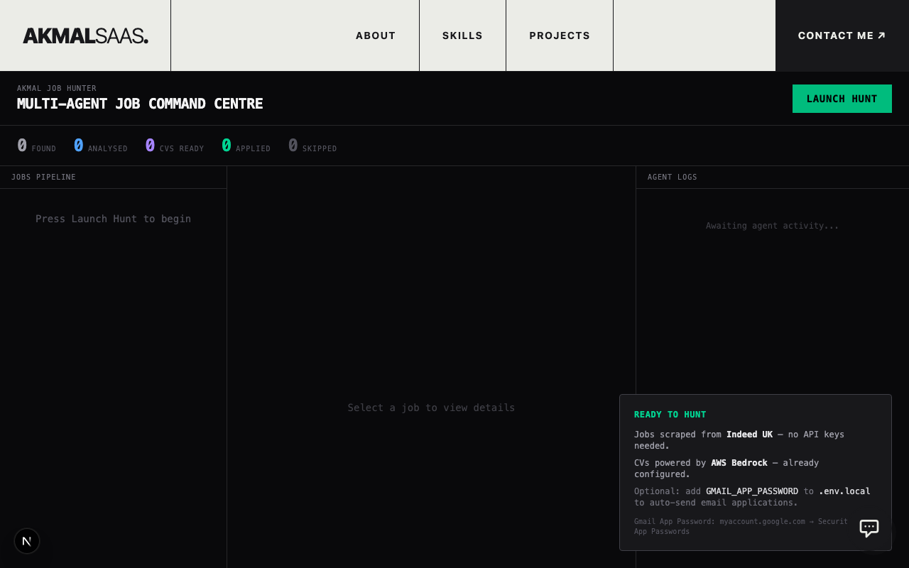 Screenshot of AI Powered Job Application System