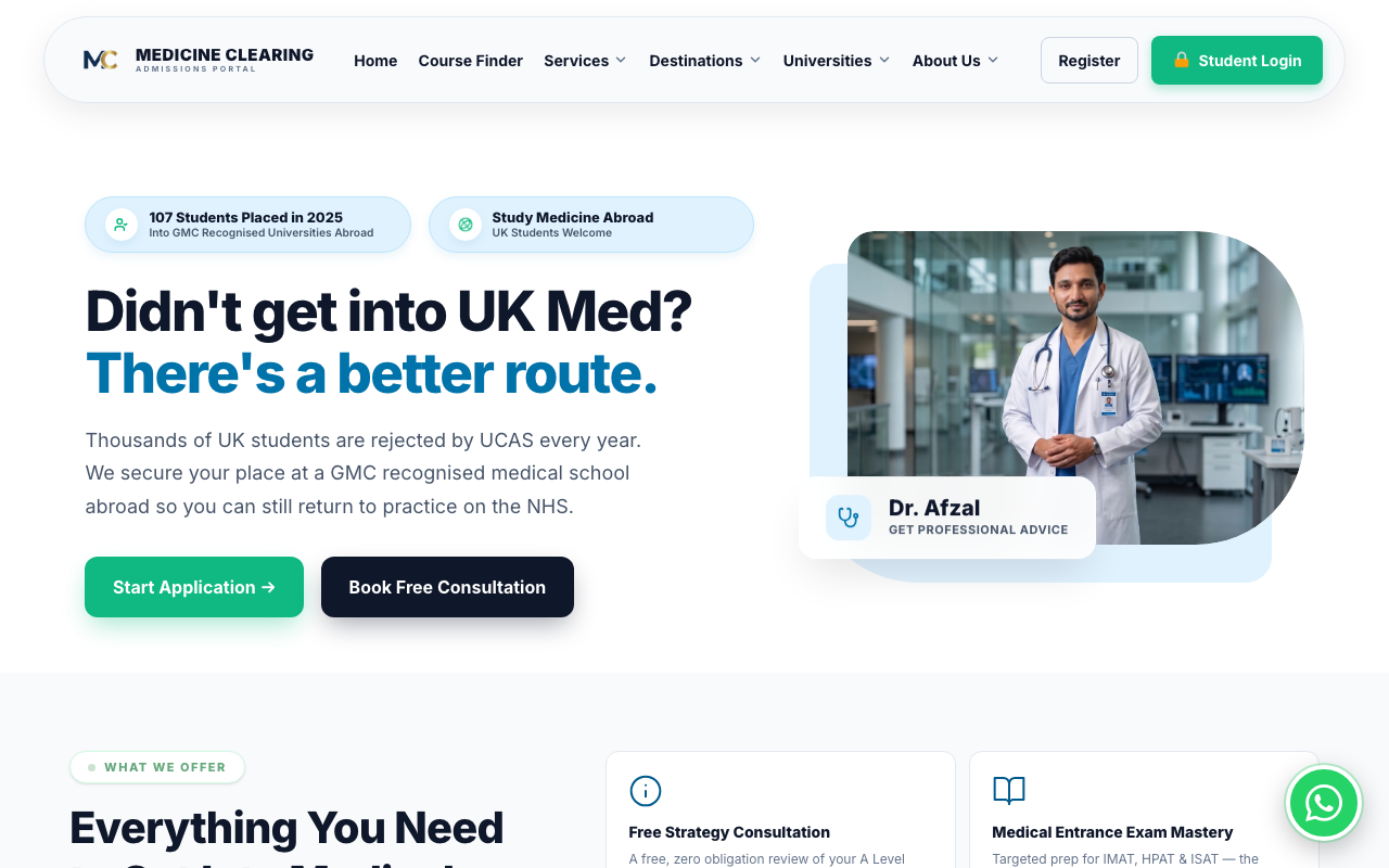 Screenshot of Medicine Clearing Limited